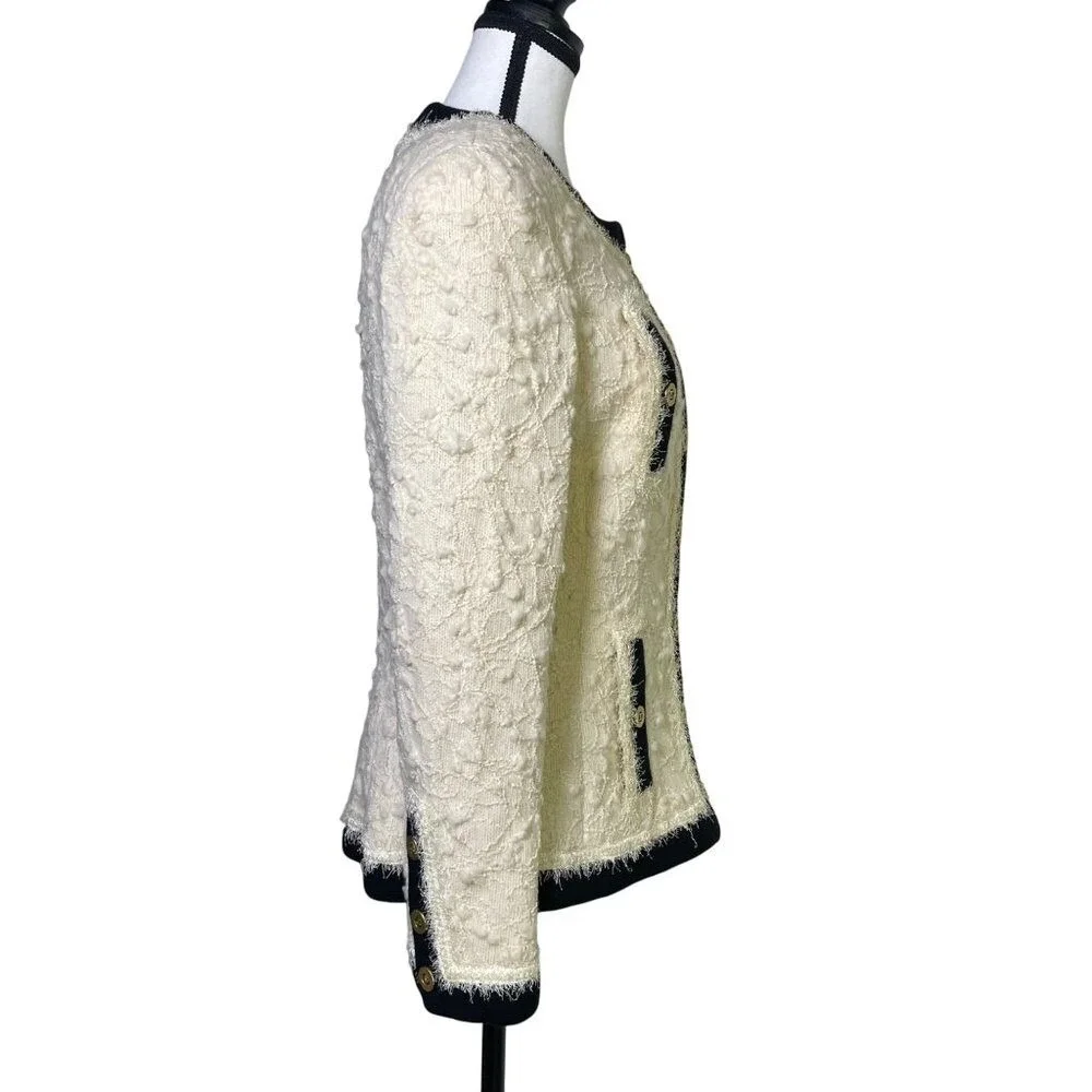 CHANEL 1994 Runway Tweed Jacket CC Buttons Boucle Iconic Collectable Size 42 EUC